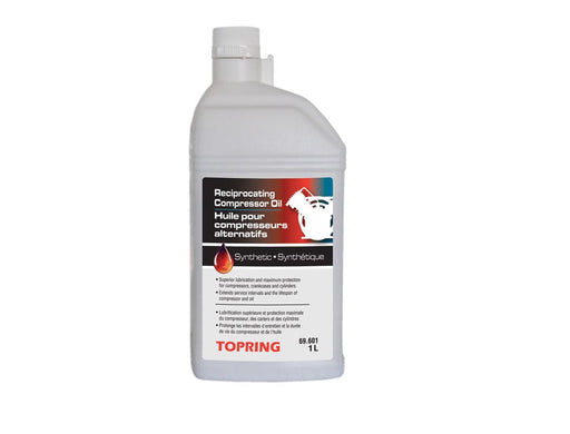 TOPRING S69 Air Tool Oil 69.601 : TOPRING SYNTHETIC PISTON COMPRESSOR OIL (1L)
