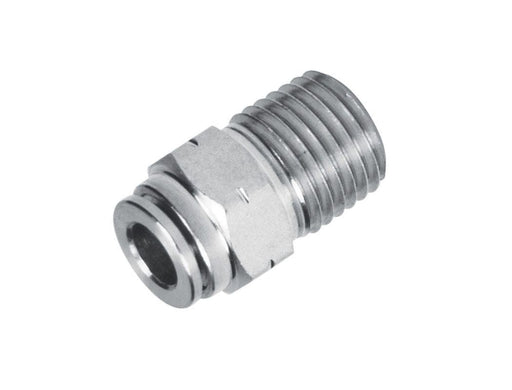 TOPRING Stainless Push-to-Connect Fittings 43.000 : CONNECTOR MALE STRAIGHT 5/32 X 1/8 (M) NPT SS TOPFIT