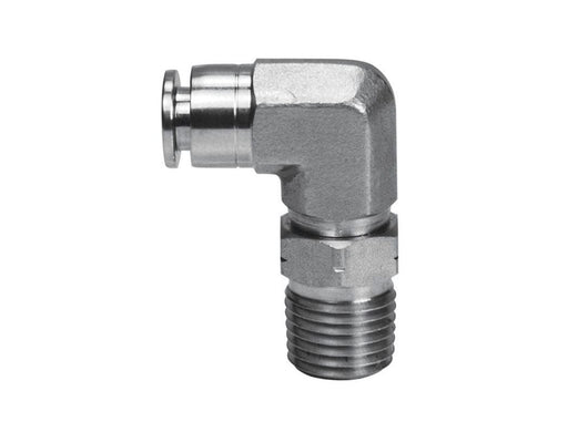 TOPRING Stainless Push-to-Connect Fittings 43.040 : MALE SWIVEL ELBOW 5/32 X 1/8 (M) NPT SS TOPFIT