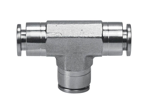 TOPRING Stainless Push-to-Connect Fittings 43.320 : UNION TEE 1/4 STAINLESS STEEL TOPFIT