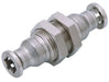 TOPRING Stainless Push-to-Connect Fittings 43.745 : UNION BULKHEAD 4 MM STAINLESS STEEL TOPFIT