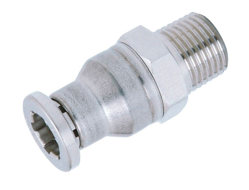 TOPRING Stainless Push-to-Connect Fittings 43.883 : HEXAGONAL MALE THREADED CONNECTOR 4 MM X 1/8 (M) BSPT STAINLESS STEEL TOPFIT