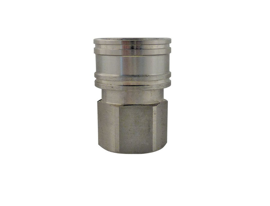 TOPRING Straight Through and Hydraulic Couplers 28.894 : Topring Straight Through and Hydraulic Couplers : COUPLER HYDRAULIC (STRAIGHT THROUGH) 3/4 (F) NPT STAINLESS STEEL (MANUAL)