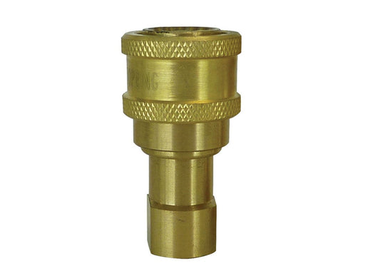 TOPRING Straight Through and Hydraulic Couplers 29.993 : Topring Straight Through and Hydraulic Couplers : COUPLER HYDRAULIC (MANUAL) (ISO "B") 3/4 (F) NPT BRASS