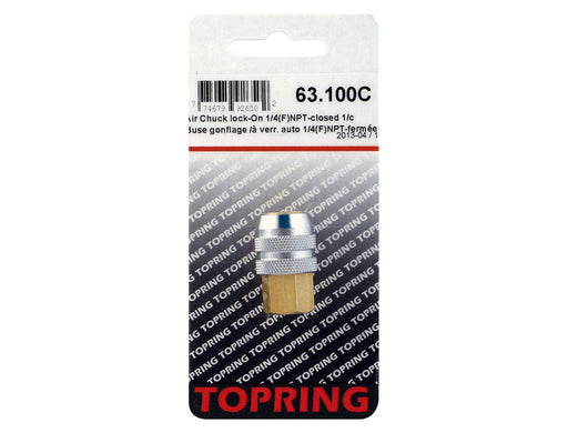 TOPRING Tire Inflation 63.100C : TOPRING AIR CHUCK LOCK-ON 1/4 (F) NPT CLOSED