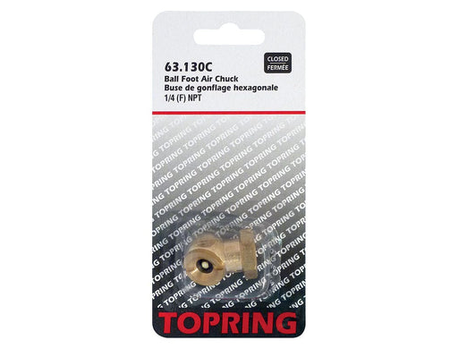 TOPRING Tire Inflation 63.130C : TOPRING AIR CHUCK HEXAGONAL BALL FOOT 1/4 (F) NPT CLOSED