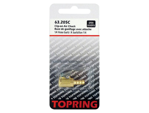 TOPRING Tire Inflation 63.205C : TOPRING AIR CHUCK CLIP-ON HOSE BARB 1/4 OPEN