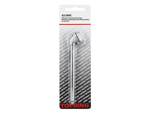 TOPRING Tire Inflation 63.500C : TOPRING TIRE GAUGE DUAL FOOT HIGH PRESSURE 10-120 PSI